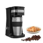 Mixpresso Ultimate 2-in-1 Single Cup Coffee Maker & 14oz Travel Mug Combo | Portable &