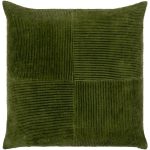 Marissa Quarters Pillow Cover Throw Color: Olive, Size: 22" x 22"