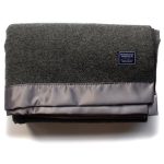 Pure & Simple Satin Wool Blanket | Heather Charcoal | Twin