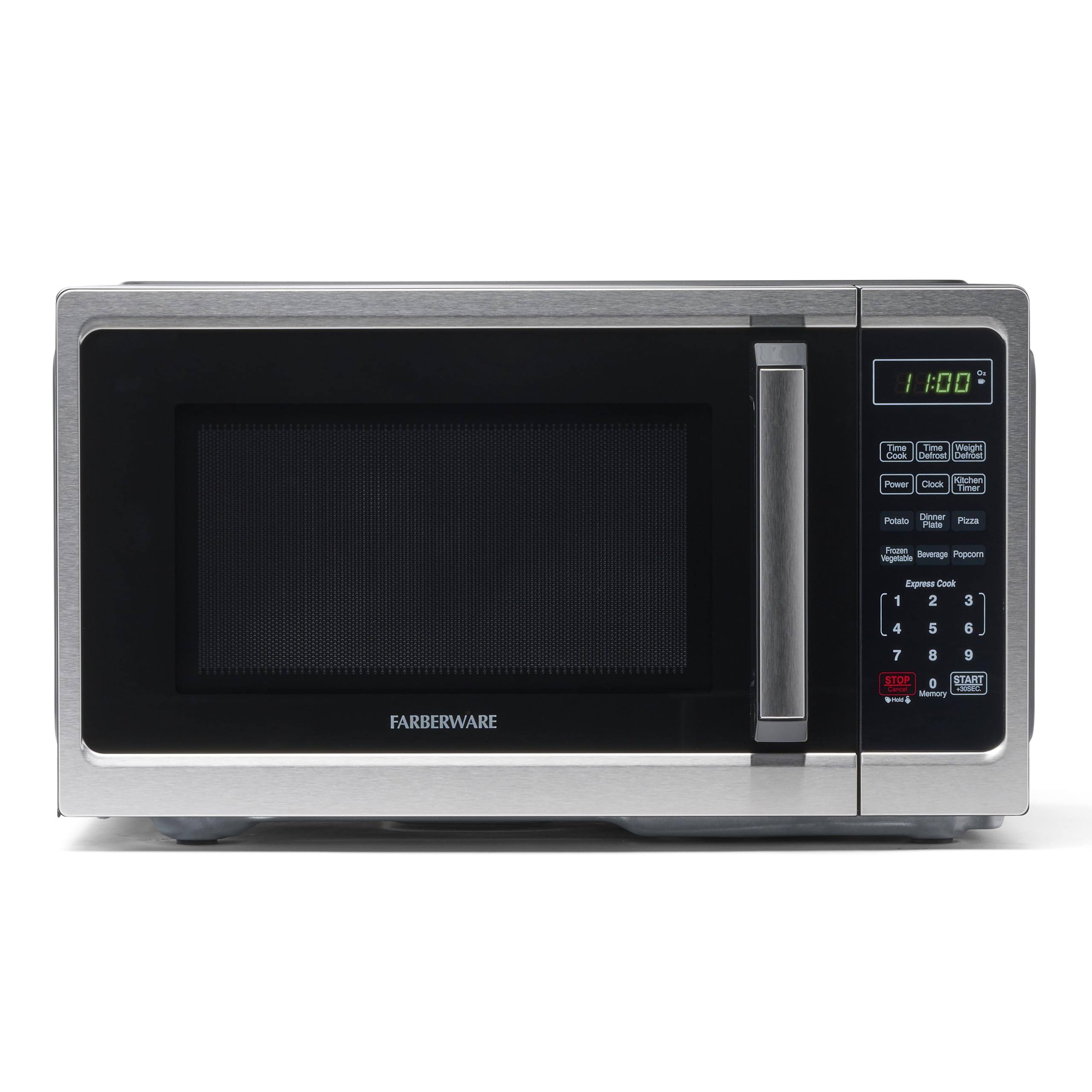 c9d00b3d4785b0c6f781cfdc87d6389b7d2f260e291e371adfc7a74f7aa7a414.jpg Farberware Classic FM09SS 0.9 Cu. ft 900-Watt Microwave Oven, Stainless Steel - Image 1