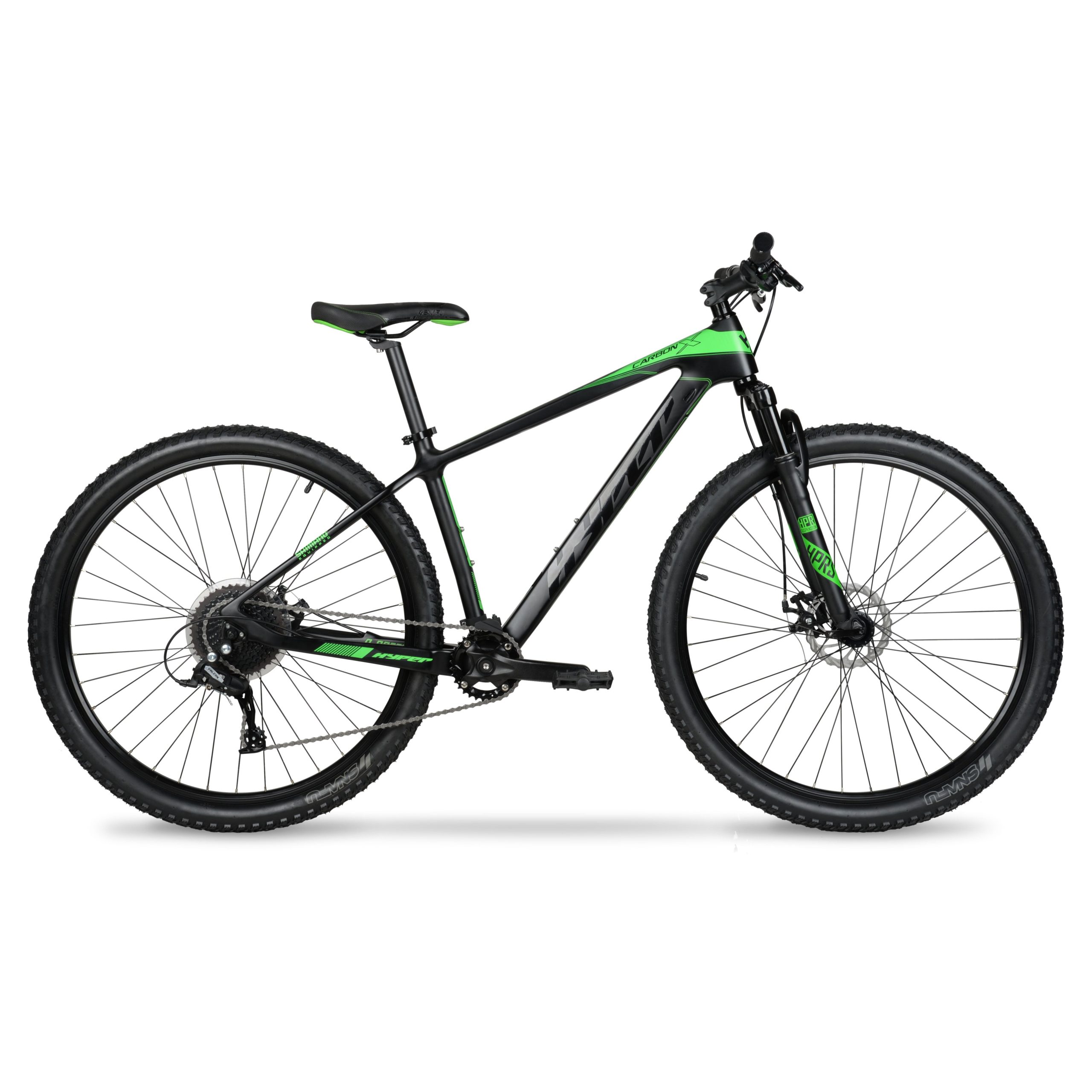 c9d74d9e2606f4523559a94a69e588f94e983ba7789909073380f38569c44b96.jpg 29 Carbon Fiber Men's Mountain Bike. Black/Green - Image 1