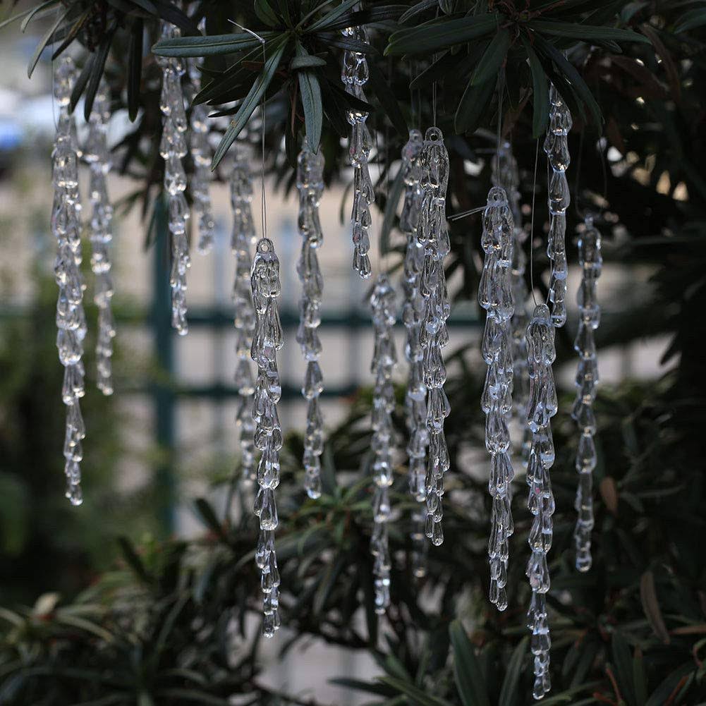 c9de6eaf0ce52d8f27d743d4cc3cc881867202e2a1378bc16d4225d5ea67e604.jpg 25 Pcs Icicles Ornament Set - ToBeIT Christmas Decoration Acrylic Clear Icicles Set (25pcs Icicles Ornament) - Image 1
