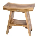 EcoDecors 18 Inch Teak Shower Bench
