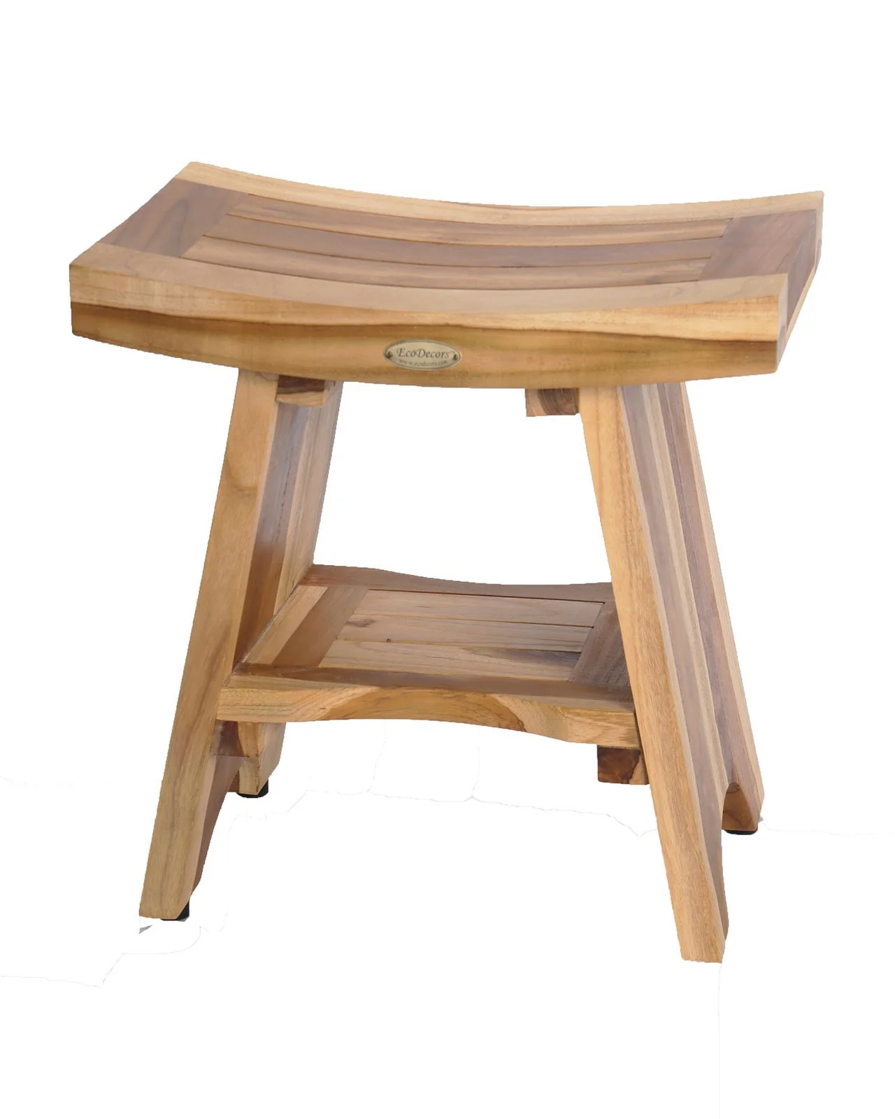 c9e00fb6e716905238f5e40bc4df299478b5711a7472e1ec279587d378d37114.webp EcoDecors 18 Inch Teak Shower Bench - Image 1