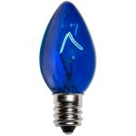 Kringle Traditions C7 Triple Dipped Transparent Bulb Color: Blue