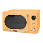 Nostalgia Nrmo7or6a Retro 0.7 Cu. ft. Compact Countertop Microwave Oven, Orange