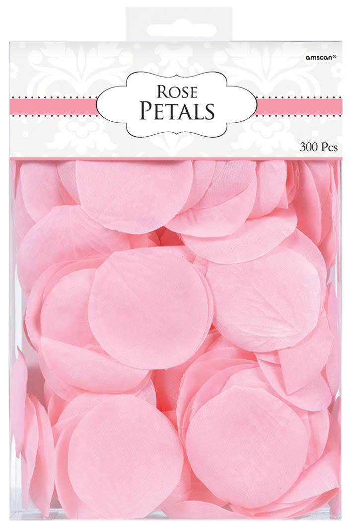 c9e4cf9aa5f2a2be151364570ccd4cb84ae85a396e573ccebb24b354546caa24.jpg Amscan Rose Flower Petals - Pink - Image 1