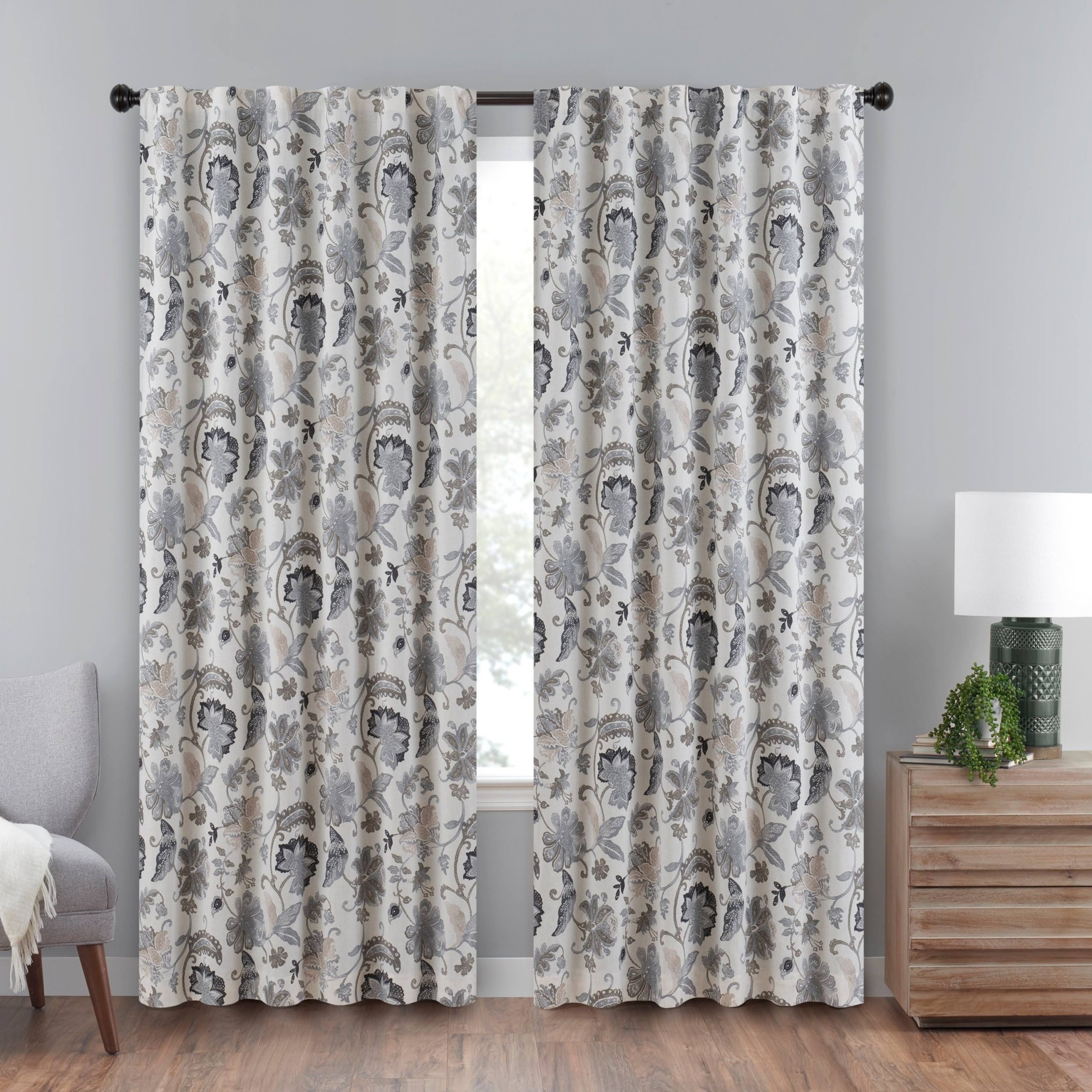 c9f16a4a3c7dedd415ce4bd04d6359915ca3909c89599b8ca828a5aae6a643eb.jpg Eclipse Grey Nina Blackout Window Curtain - Image 1