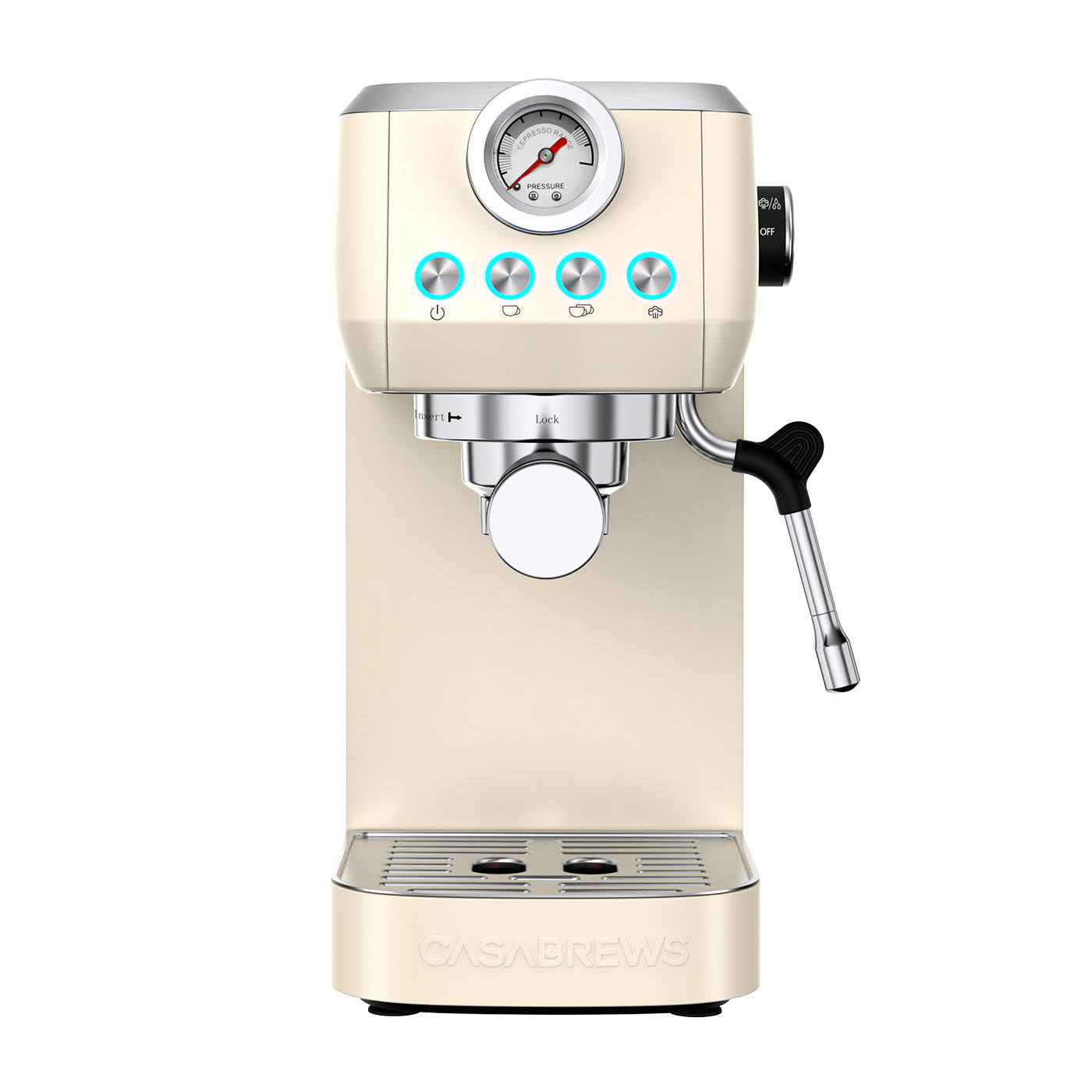 c9f95c3ca4fa4e0484103b1c640f705917f1c96ee042db214fa231392307dda6.jpg Casabrews 3700GENSE 20-Bar Espresso Coffee Machine with Powerful Steam Wand Yellow - Image 1