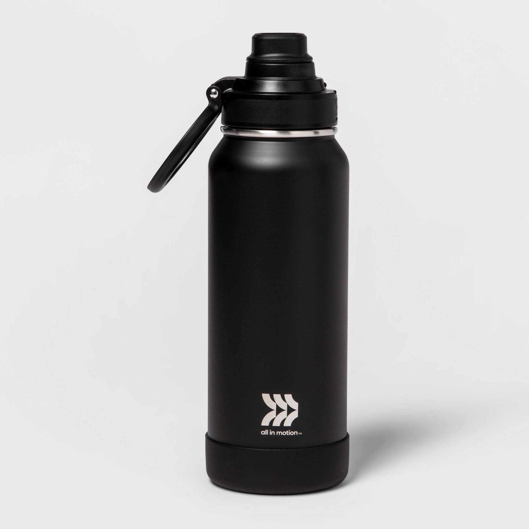 c9fdd6110209f6bd7f072a8c440556aaa3410ffaf45882dcf202ea31ba28ae8b.jpg All in Motion 32oz Vacuum Insulated Stainless Steel Water Bottle Black New - Image 1