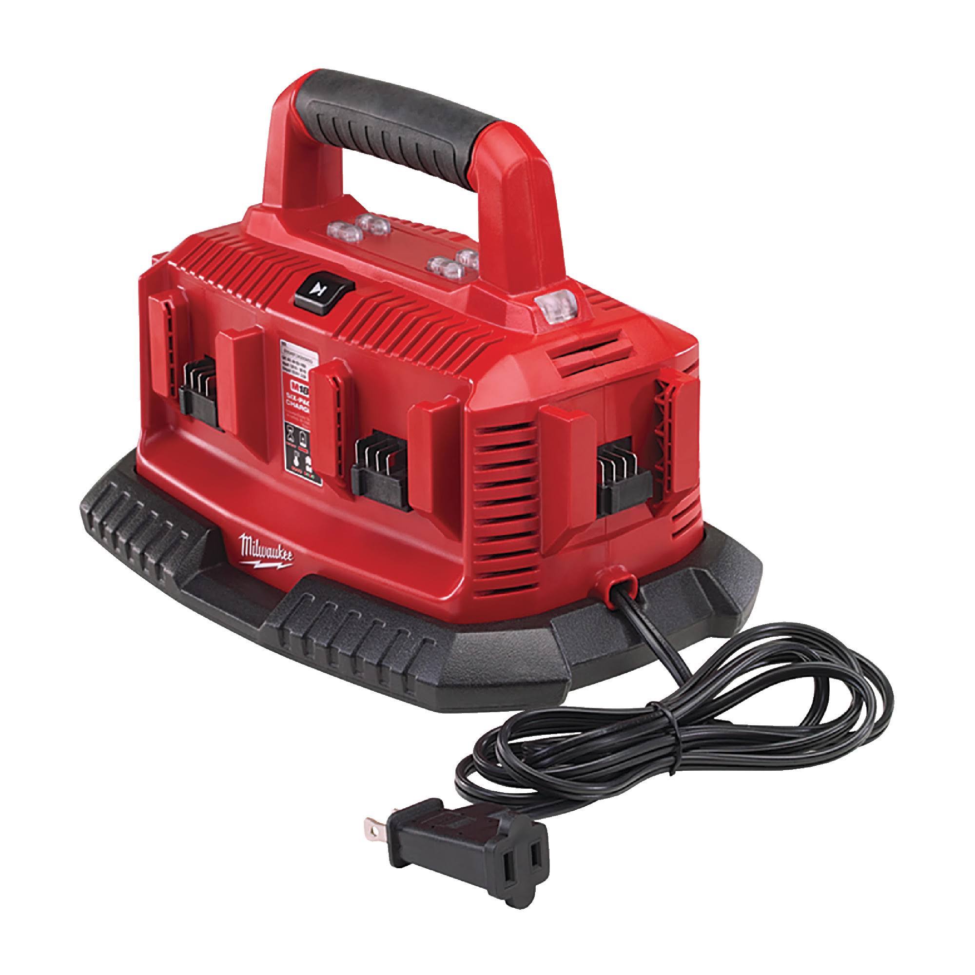 ca19bae42caa9bf462fc9bd8fee9495bab3548ab4b5e061781e46301f69f5fa5.jpg Milwaukee 48-59-1806 M18 Six-Pack Sequential Charger - Image 1