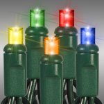 26 ft. Stringer - (50) Wide Angle LEDs - Multi-Color - 6 in. Spacing - Commercial Duty - Green Wire - 40 Set Connection