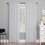 Sun Zero Cyrus Thermal 100% Blackout Back Tab Curtain Panel, 40" x 84", White