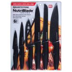 Granitestone 6 Piece Nutriblade Knife Set ,Black