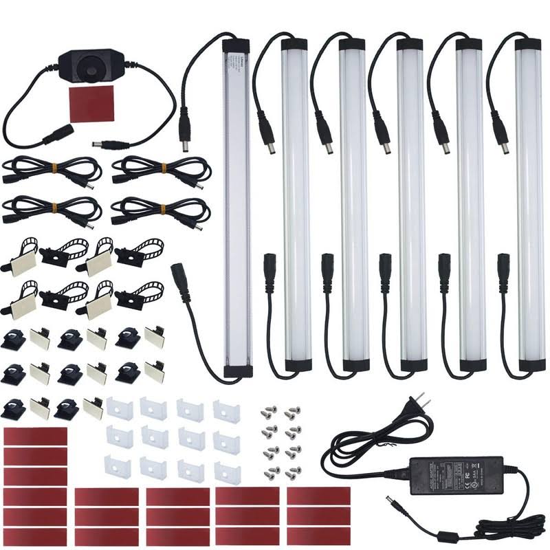 ca64a97d7528291921dcd0263e59a794379f1facfcb3486d6a8fbfac6ed1aa1d.jpg Litever Under Cabinet LED Lighting Kit Plug In,6 Pcs 12 Inches Cabinet Light Strips - Image 1