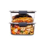 Rubbermaid Brilliance Food Storage Container, Medium Deep, 4.7 Cup, 2-Pack
