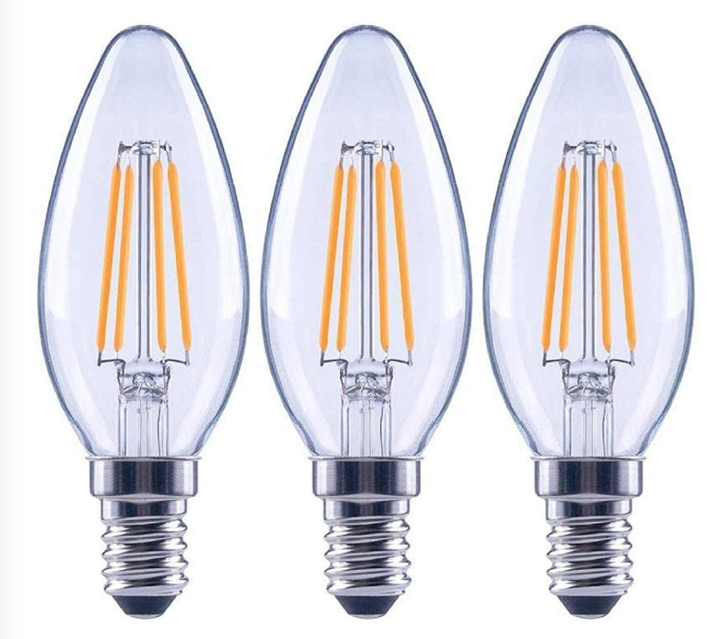 ca94b69637b8384ef0825b4e1b911e41b1d262c715848fd46f63fde872dc12a2.jpg Ecosmart 60-Watt Equivalent B11 E12 Base Dimmable Clear Filament LED Light Bulb; Soft White - Image 1