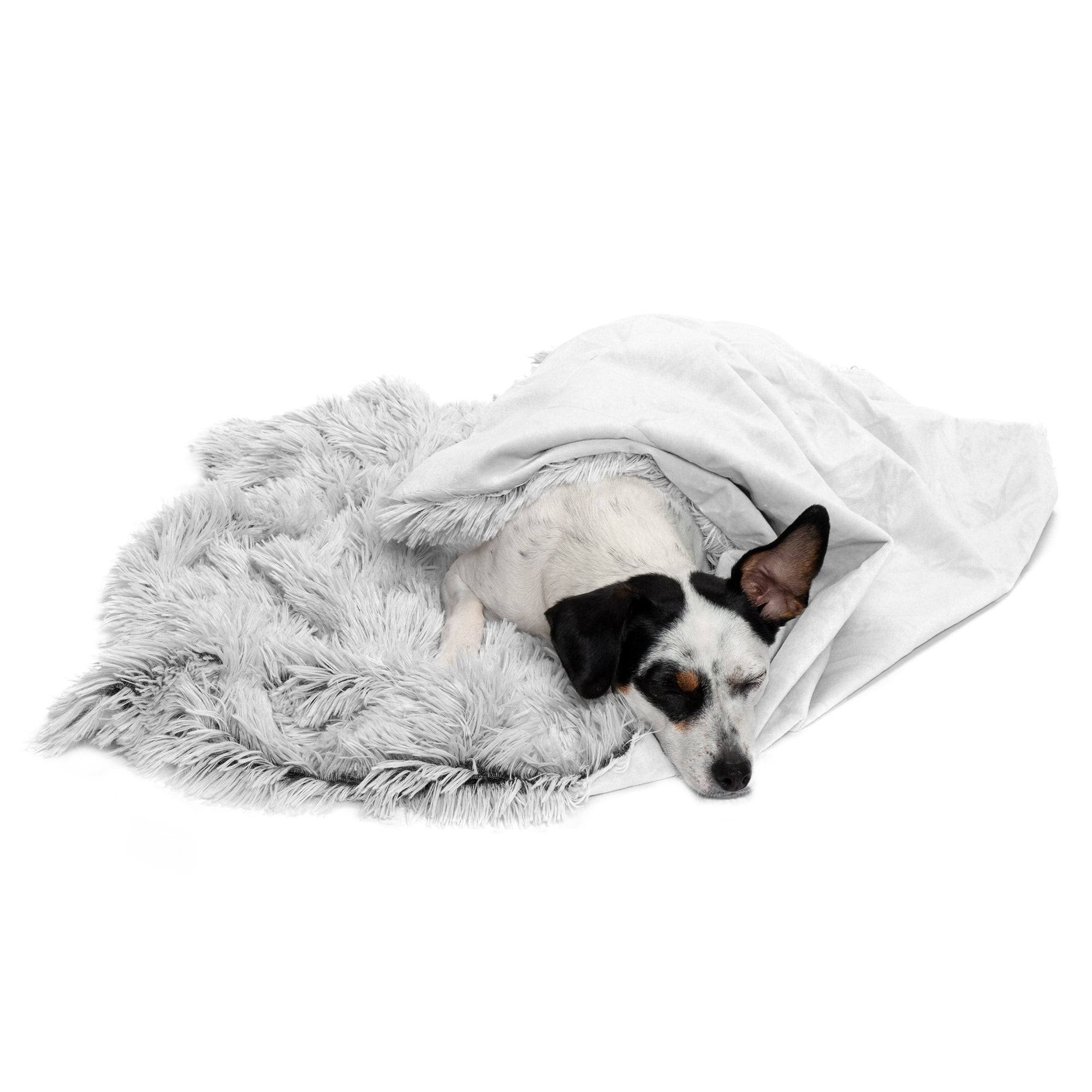 cac7005298fddb5dbbb1d37815d92b2c2941999f89acc3eb7b84c1343f801577.jpg FurHaven Long Fur & Velvet Pet Blanket Mist Gray / Medium - Image 1