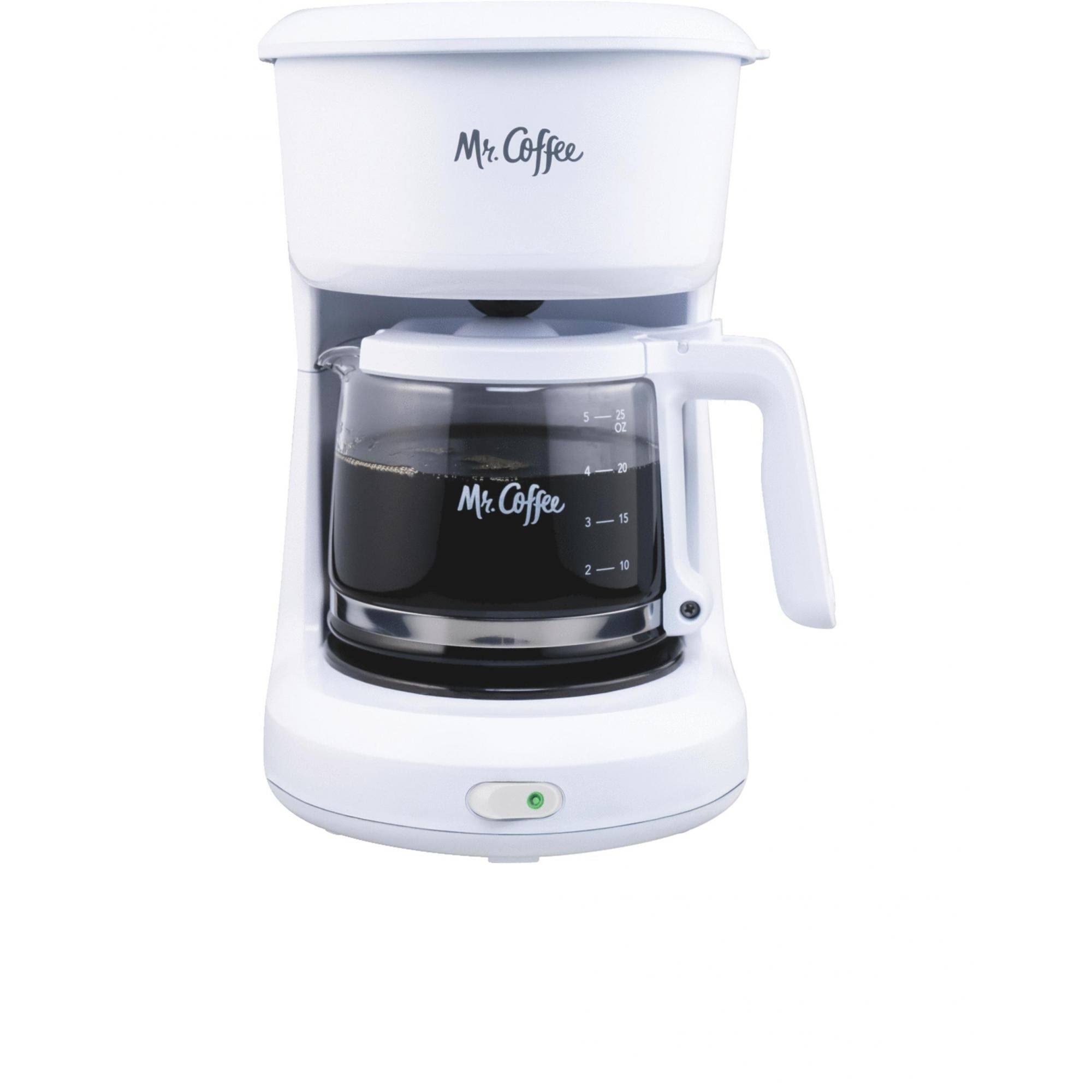 cad2ba54935210e006ca0c1742a07c9734436f9c643b22abfb6d7974ecdd8373.jpg Mr. Coffee 5-Cup White Switch Coffee Maker - Image 1