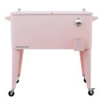 Permasteel 80 Qt. Portable Rolling Patio Cooler, Pink