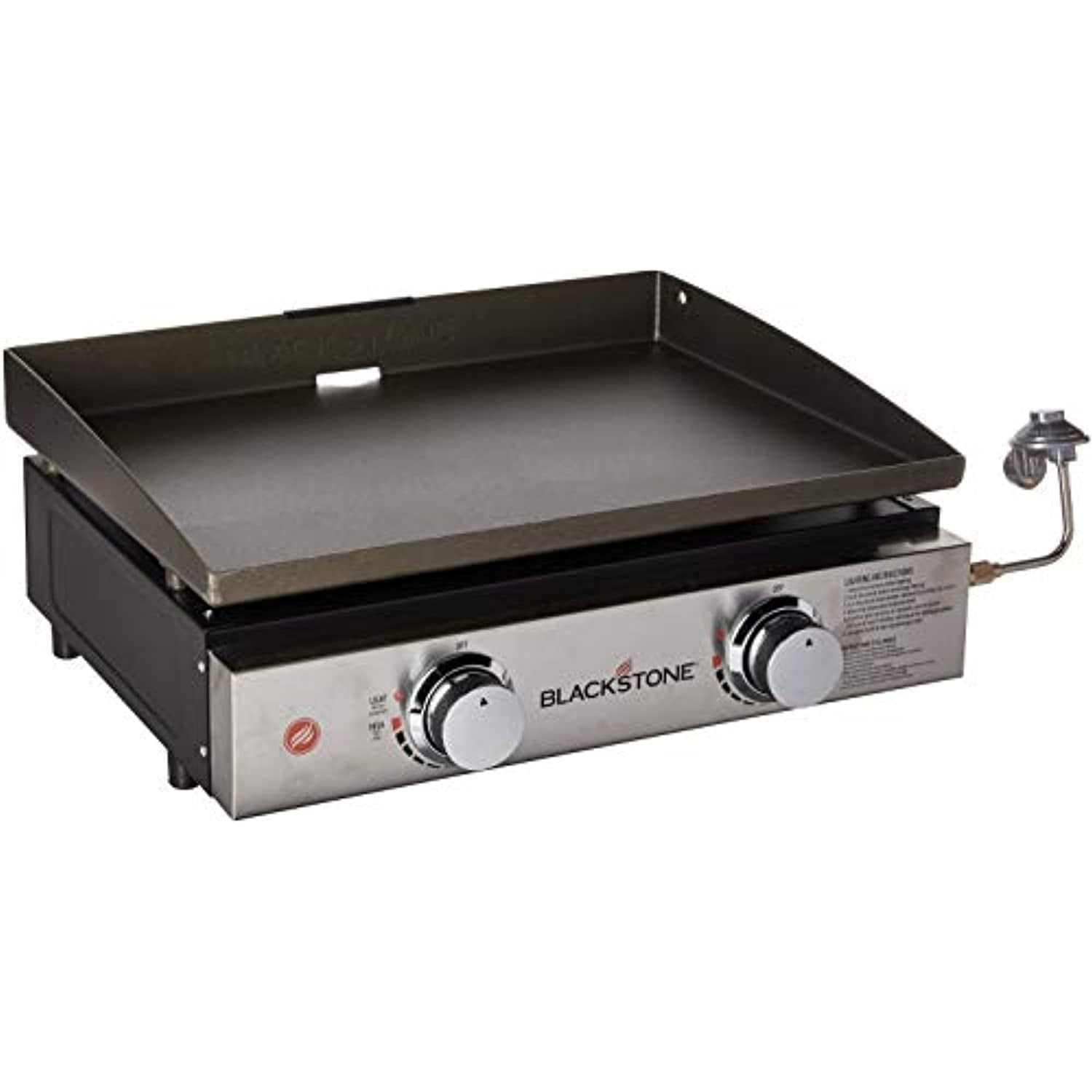 cb3c26189680f6bf4b1963b26f16b06769f56be7e5a12ffd4b6e6224d746b0e9.jpg 1666 Heavy Duty Flat Top Grill Station for Kitchen. Camp. Outdoor. Tailgating. Tabletop. Countertop Stainless Steel Griddle with Knobs & Ignition. 22 Inch. Black. Propane - Image 1