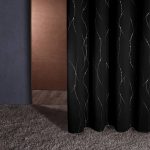 2 Piece Polyester Curtain Set Deconovo Size per Panel: 38" W x 84" L, Curtain Color: Black