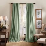 Martha Stewart Lucca Velvet 50" x 95" Blackout Curtain Set - Linen
