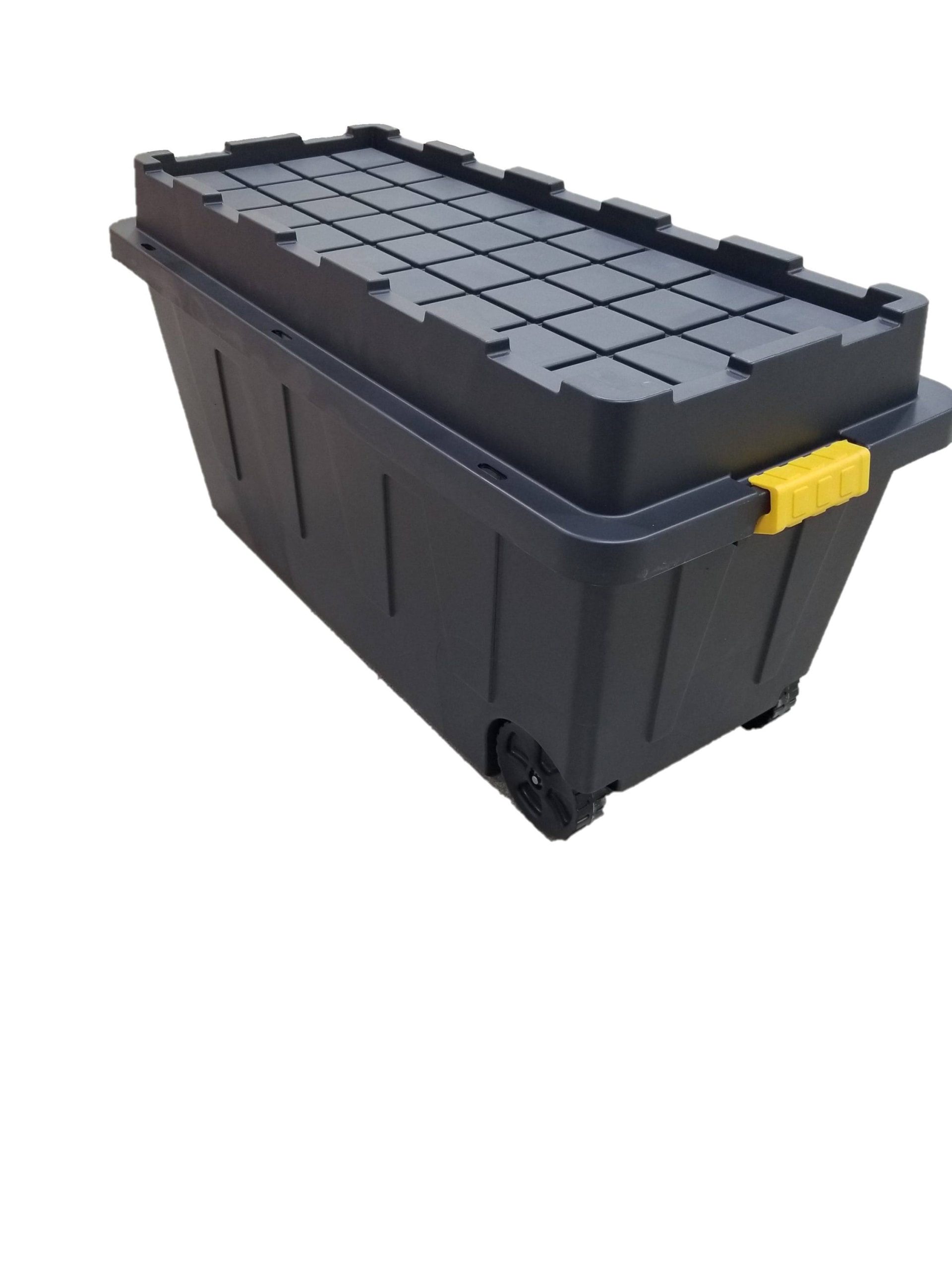 cb951a46d611e2ab20412835dfce3e6c13fd118bdc948a92c601c2ff67d11b14.jpg Commander 64-Gallon (256-Quart) Black Tote with Latching Lid - Image 1