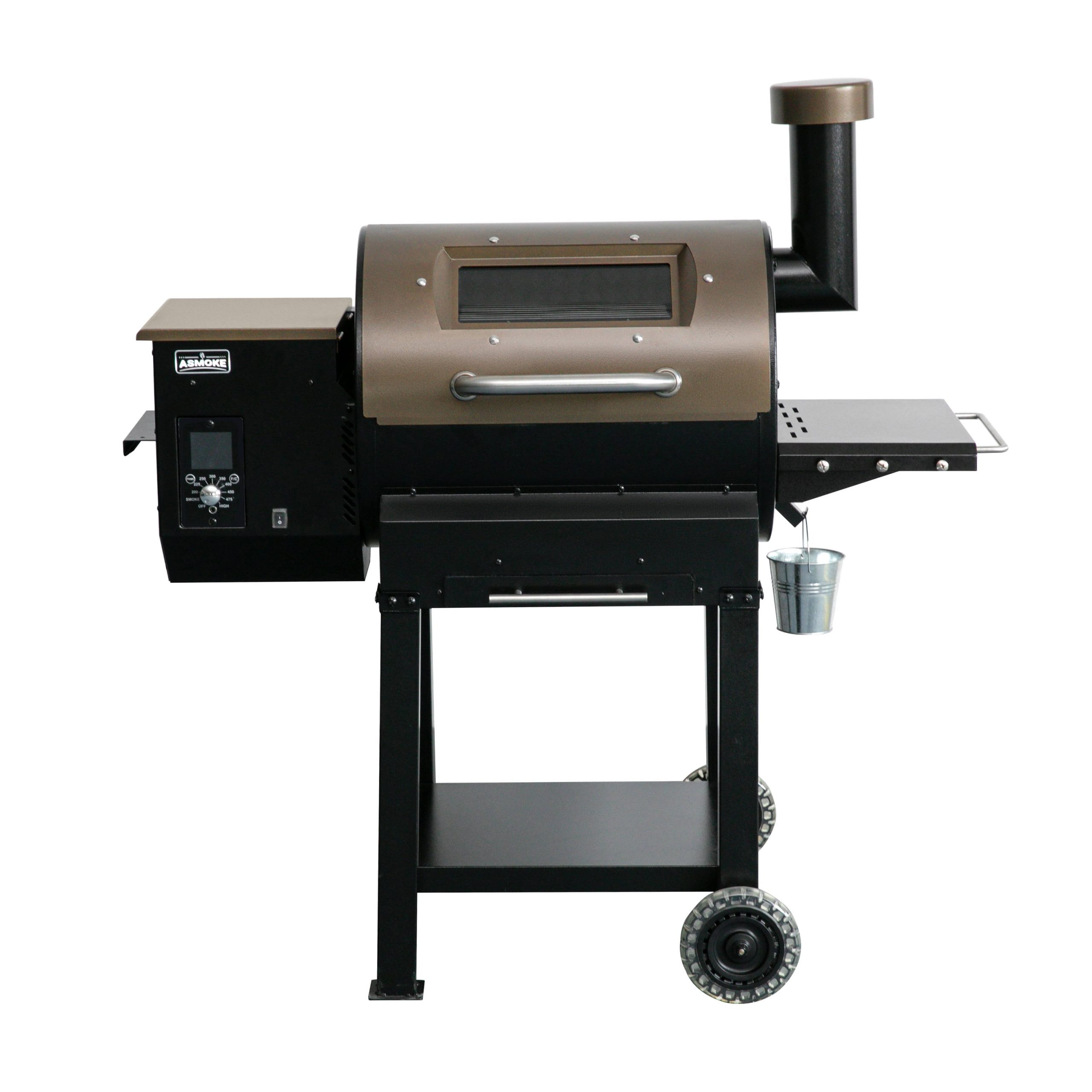 cbbae1029a1a3afebe0b127ca37b2900e84462b474a8c4c3f1b6cc44ad379c6e.jpg ASMOKE Skylights AS550P Wood Pellet Grill Smoker 515 Sq. in. ASCA Patented System, Bronze - Image 1