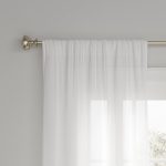 54"x84" Light Filtering Farrah Window Curtain Panel White - Threshold