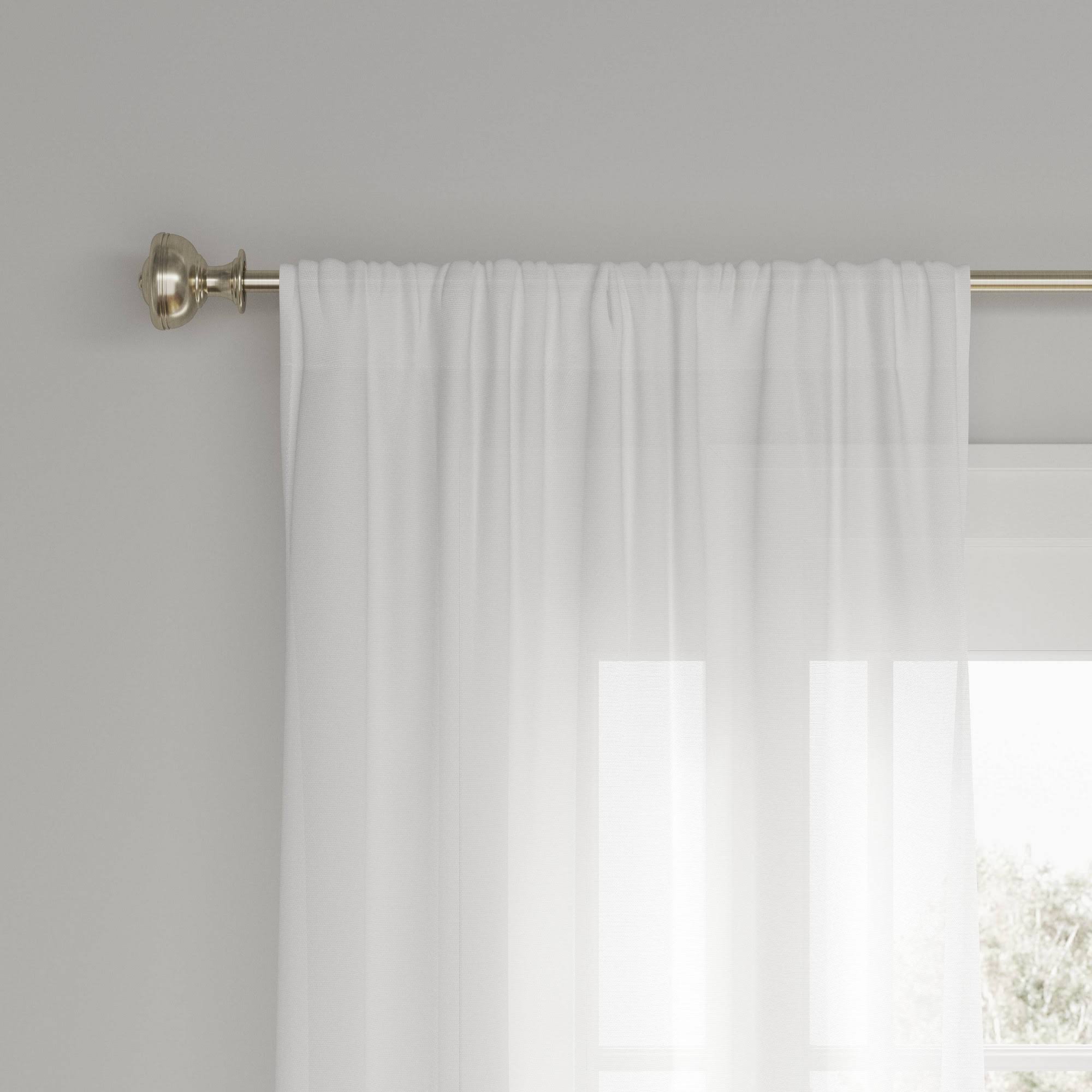cbff9410b355b95133ca8905583a8f576108915644414b448ceb9e8f97d04ac9.jpg 54"x84" Light Filtering Farrah Window Curtain Panel White - Threshold - Image 1