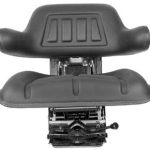 Black Universal Tractor Seat with Suspension