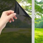 Lmlpt Window Privacy Film, One Way Window Film Tint See Out Not in Anti UV Heat Blocking Window Film Self-Adhesive Dark Window Tinting Film for Home
