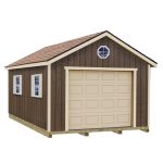 Best Barns 12-ft x 16-ft Wood Single Car Garage Building in Clear | SIERRA1216