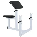 ZENSTYLE Arm Curl Weight Bench Seated Preacher Isolated Dumbbell Biceps 550 lb Arm Rest Adjustable