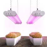 Sunco Lighting 2 Pack 2ft LED Grow Lights Full Spectrum for Indoor Plants, 20W Integrated Suspended Fixture, Plug in Linkable for Greenhouse, Year