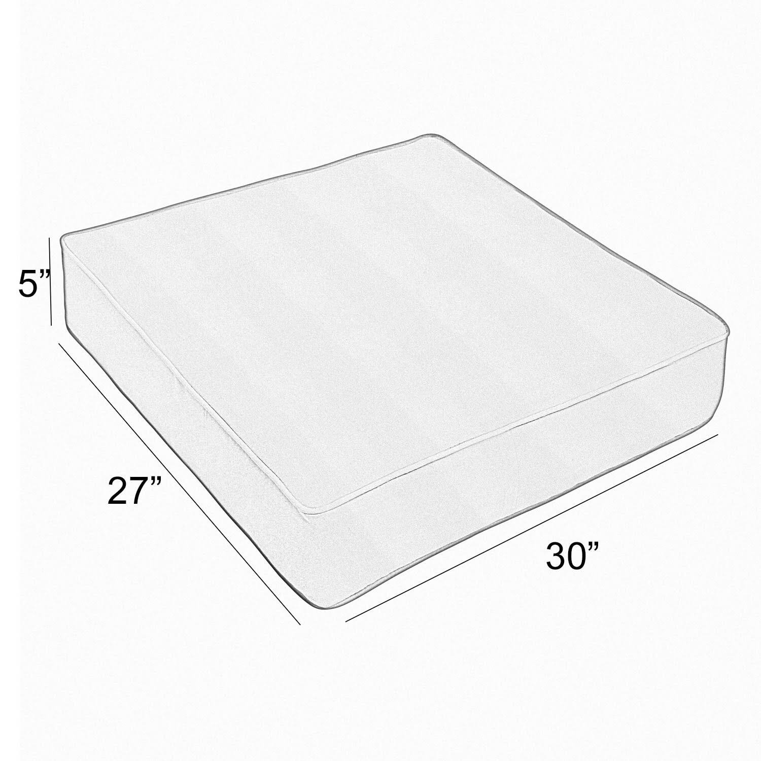 ccadb3308c95a42e8a876aa4b3897be6310cadafac48a1080db939ce1c723d0b.jpg Humble and Haute Sunbrella Canvas Granite Corded Outdoor Deep Seating Chair Cushion 30 in W x 27 in D, Gray - Image 1