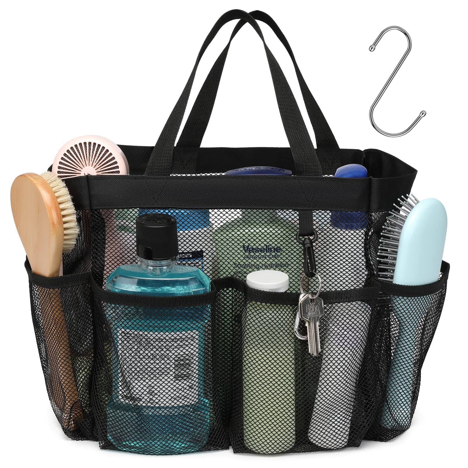 ccb30218733bfd7c4cf9875c4997dea439888551fdb535276c50ea9d498cdd93.jpg F-Color Mesh Shower Caddy Portable, Upgrade Deeper 7 Pockets Basket Bag Tote for College Dorm Room Toiletry Bathroom Essentials Gym Camp Quick Dry 2 - Image 1