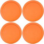 IDB | Lids for Pyrex and Anchor Round Glass Containers 4-Cups Blue-6 Pack