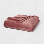 Full/Queen Microplush Bed Blanket Berry - Threshold