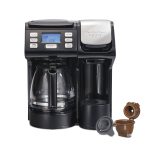 Hamilton Beach 49902 FlexBrew Trio 2-Way Coffee Maker, Compatible with K-Cup Pods or Grounds, Combo, Single Serve & Full 12C Pot, Black - Fast