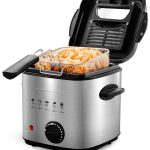 Ovente Electric Deep Fryer 1.5L Capacity with Removable Frying Basket FDM1501BR