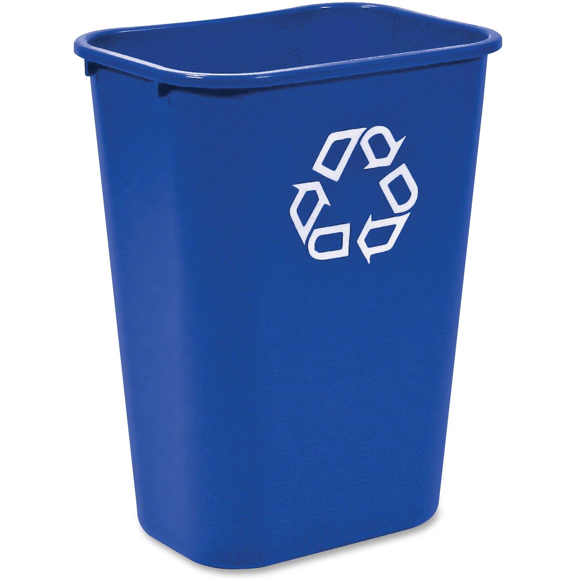 ccd7b56171cb77fd6ac601e63695190f57544d16d5f00e6e9bc4c300cb234f10.jpg Rubbermaid Commercial Deskside Recycling Container - Blue - Image 1
