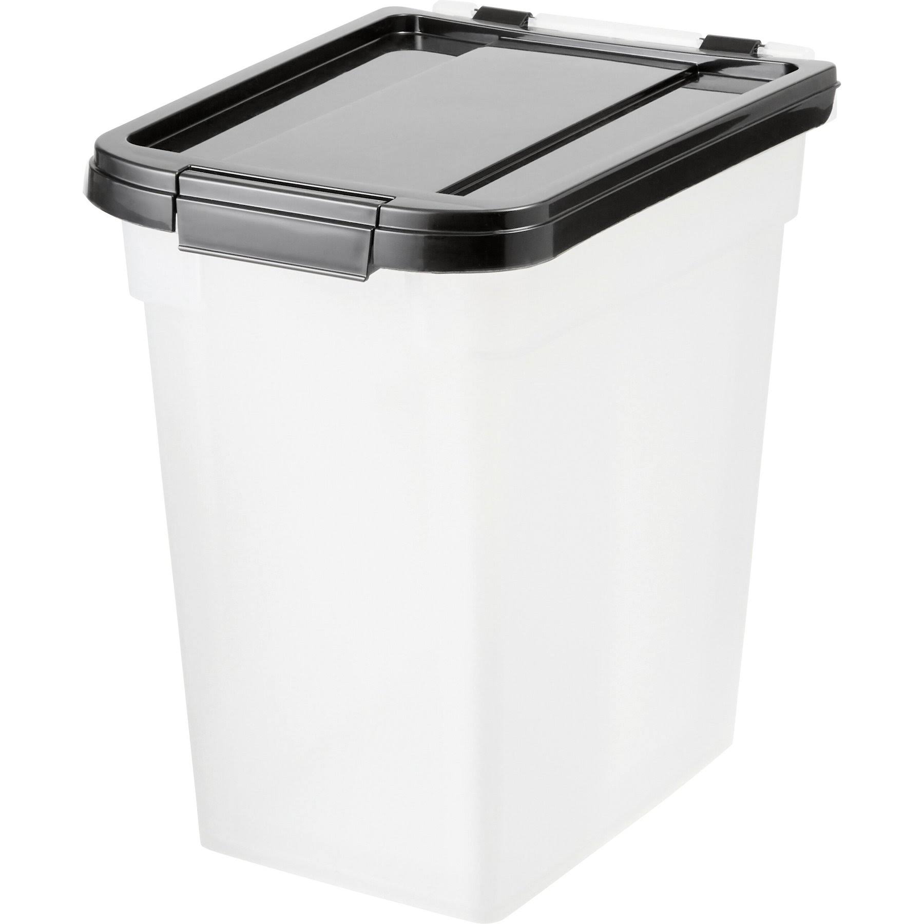 cd02b4963bf2119bded54b2cd4ff119446398c03fc52fc912e2ba10deb9d50ad.jpg Frisco Airtight Food Storage Container, Clear/Black, 12.75-qt - Image 1