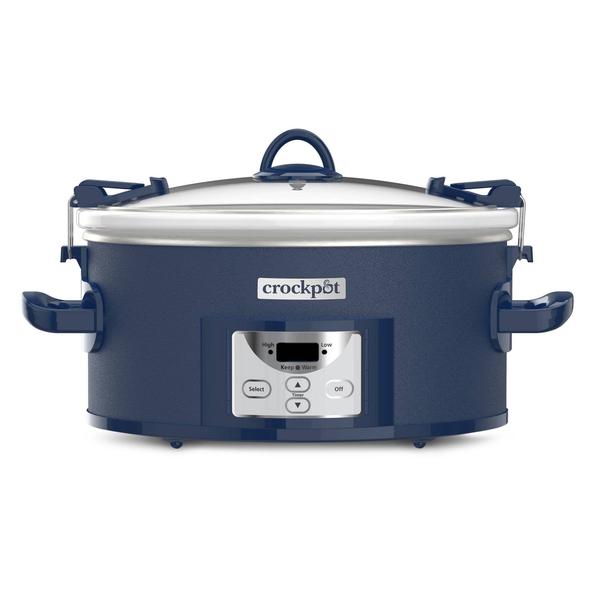cd08d88632fce94d4c3b3293d744ab22d3a3beb59d1dba7e2fb51a9dbbd60680.jpg Crock-pot 7qt One Touch Cook and Carry Slow Cooker - Blue - Image 1