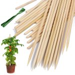HAINANSTRY Bamboo Plant Stakes, Wood Plant Supports,natural Bamboo Sticks for Plants/floral/potted Plant,wooden Sign Posting Garden Sticks - 14 Inche