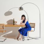 Brightech Olivia LED Floor Lamp - Brass - Chrome