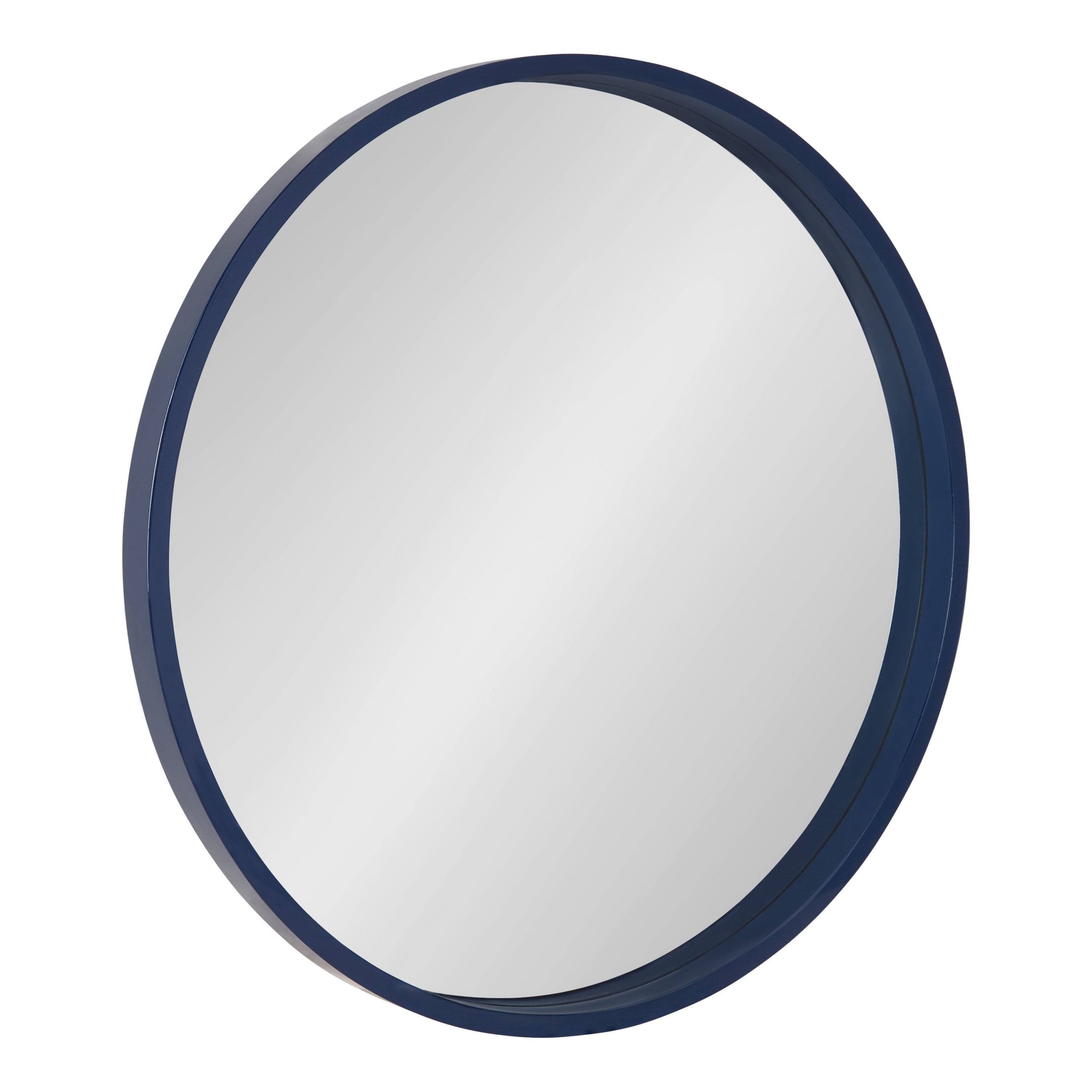cd23b714062075c76b6dddbefc68642012dfc566dffdd6ccd2f3124ffe947746.jpg Kate and Laurel Travis Round Wood Accent Wall Mirror Black - Image 1