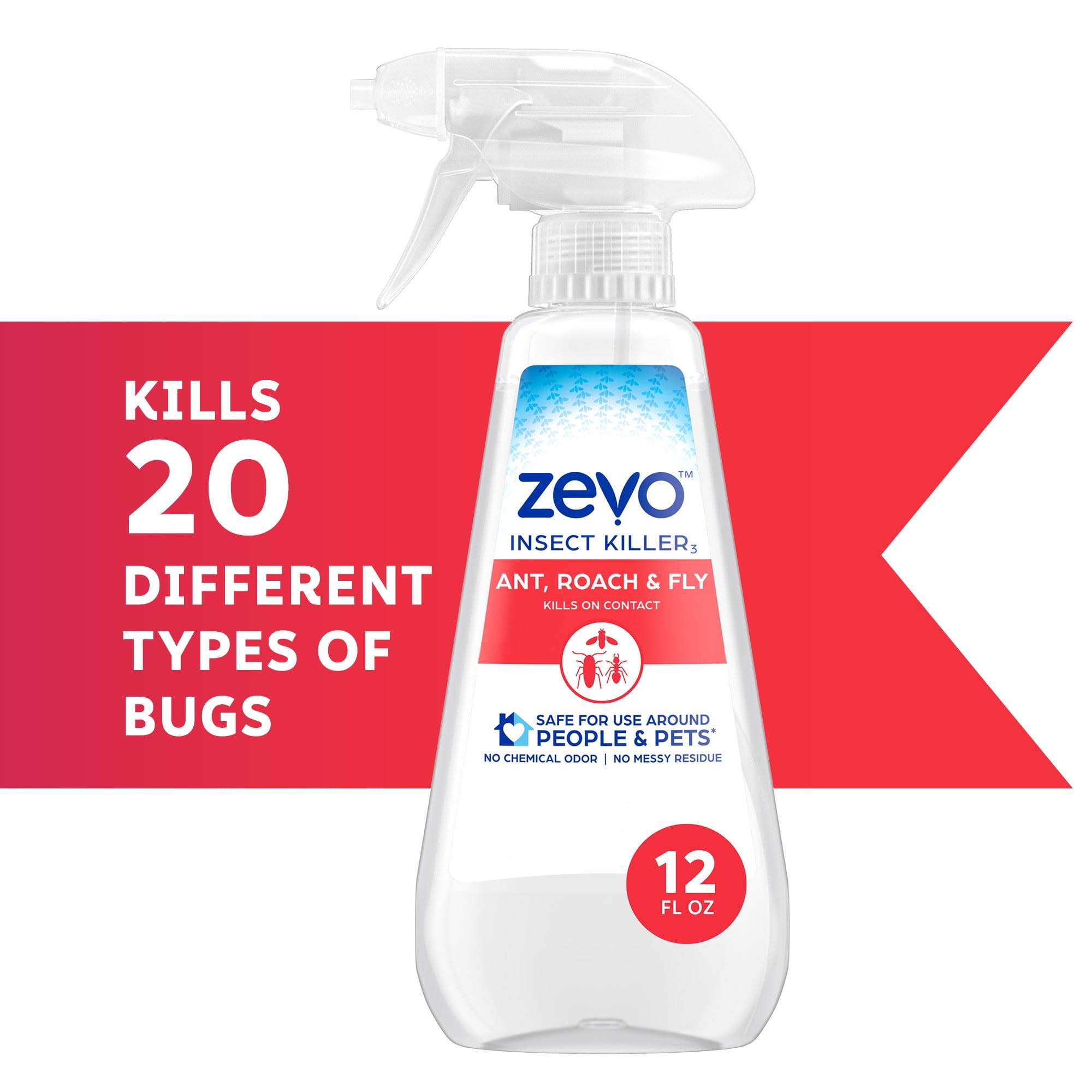 cd299ad7f784de28029b2c987e3a280dbd12c4fe25e6aed83b8f31c2eec3ca59.jpg Zevo Insect Killer, Ant, Roach & Fly - 12 fl oz - Image 1