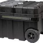 Hart 24in Rolling Tool Box, Resin Tool Storage, Black with Blue